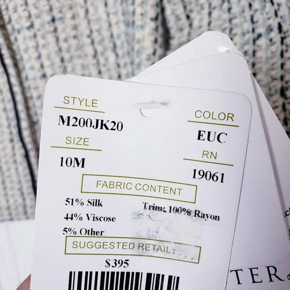 NWT Doncaster Tweed Silk Blend Blazer sz 10 - Picture 8 of 12